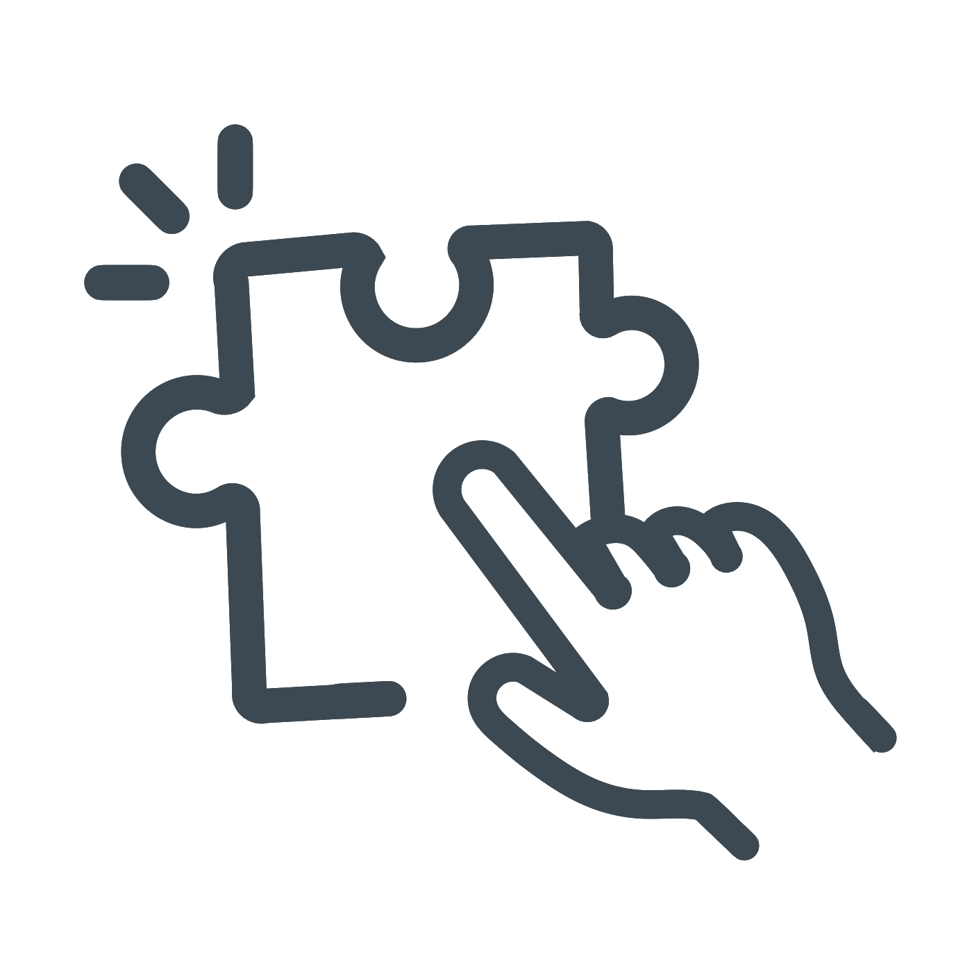 Icon representing hands-on learning